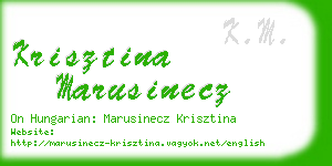 krisztina marusinecz business card